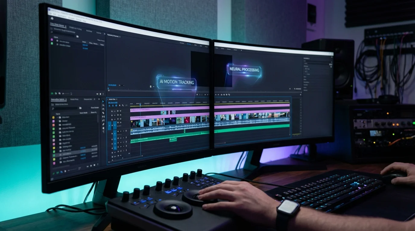 Interface du logiciel Wondershare Filmora montrant les fonctionnalités d'intelligence artificielle pour le montage vidéo créatif