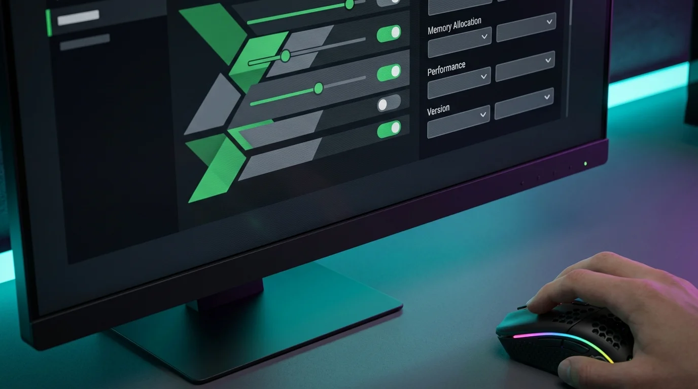 Interface de configuration TLauncher montrant les options de mémoire et de version Minecraft