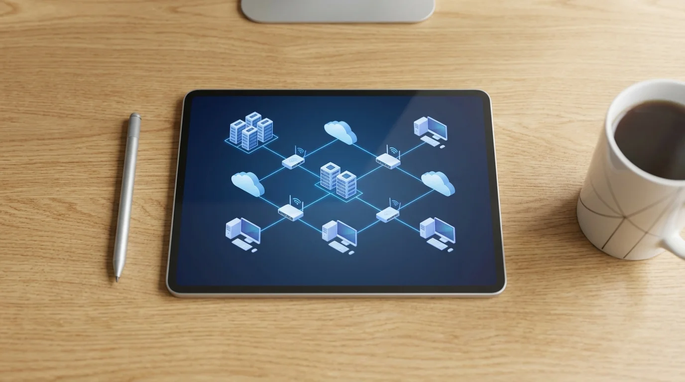 Schéma de topologie réseau réalisé après un audit avec Advanced IP Scanner