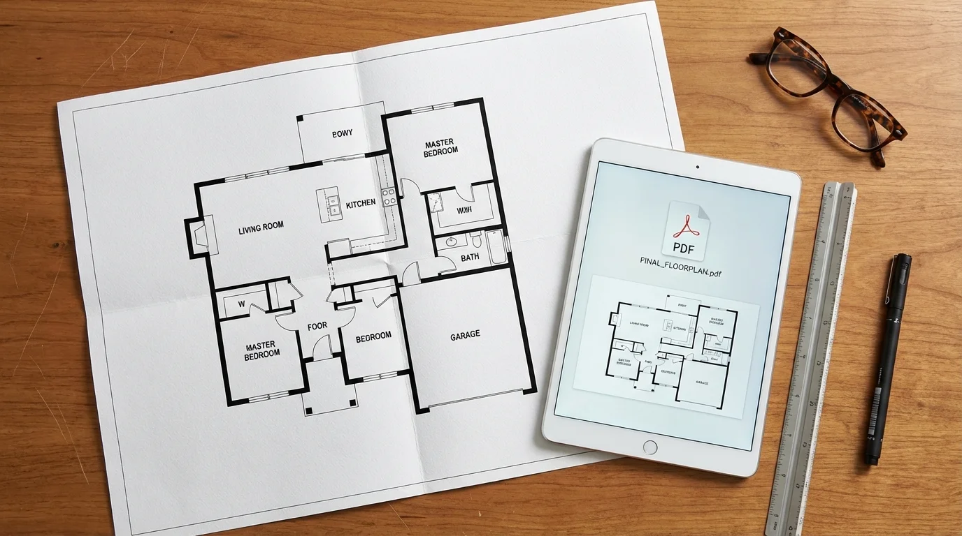 Exemple de plan d'architecte exporté au format PDF depuis Archifacile
