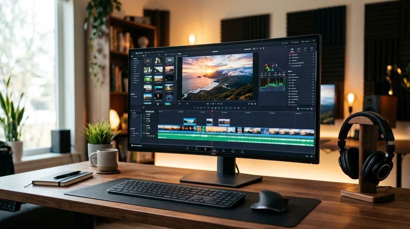 Interface intuitive de montage sur clipchamp avec timeline et outils intégrés