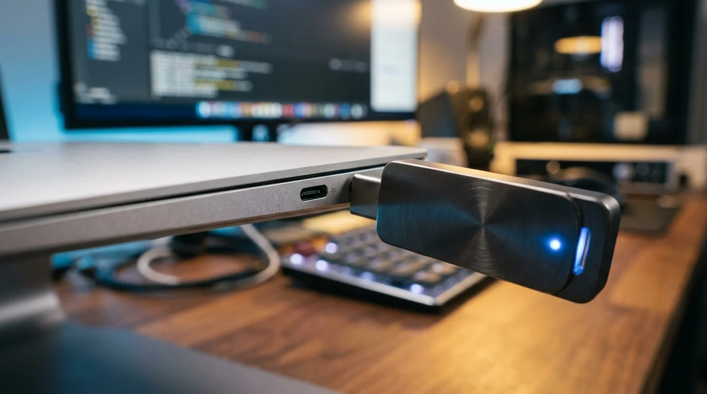 Clé USB contenant le fichier exécutable Ninite pour mettre à jour et dépanner un ordinateur Windows rapidement