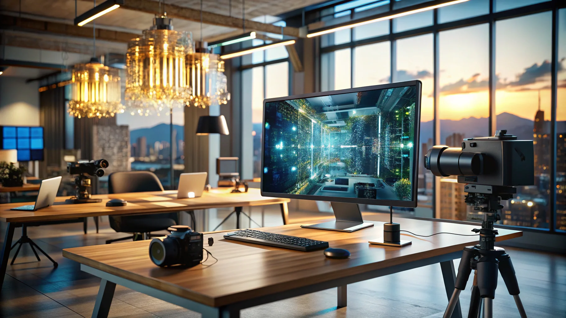 nouvelles tendances technologiques - intelligence artificielle générative et ordinateur quantique en environnement d'entreprise moderne
