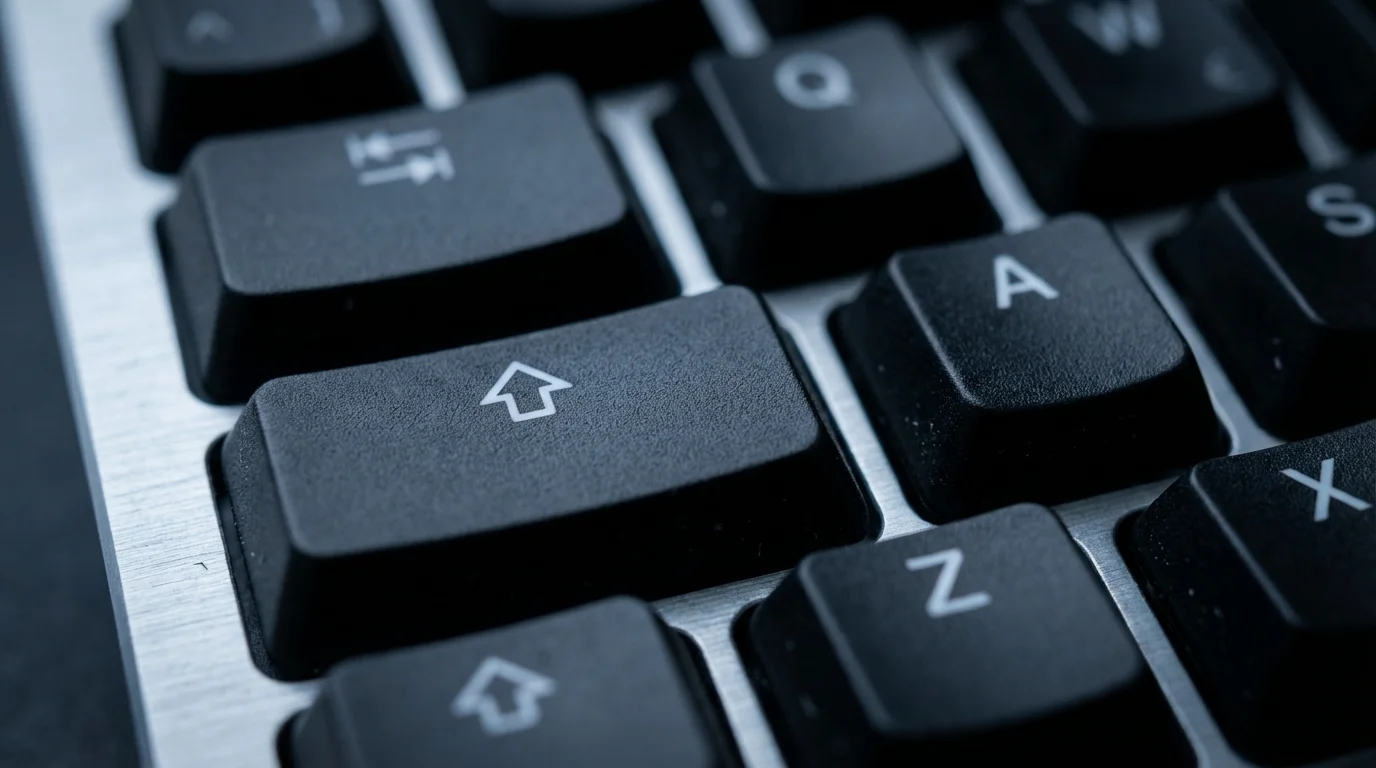 Position exacte de la touche shift sur un clavier AZERTY standard