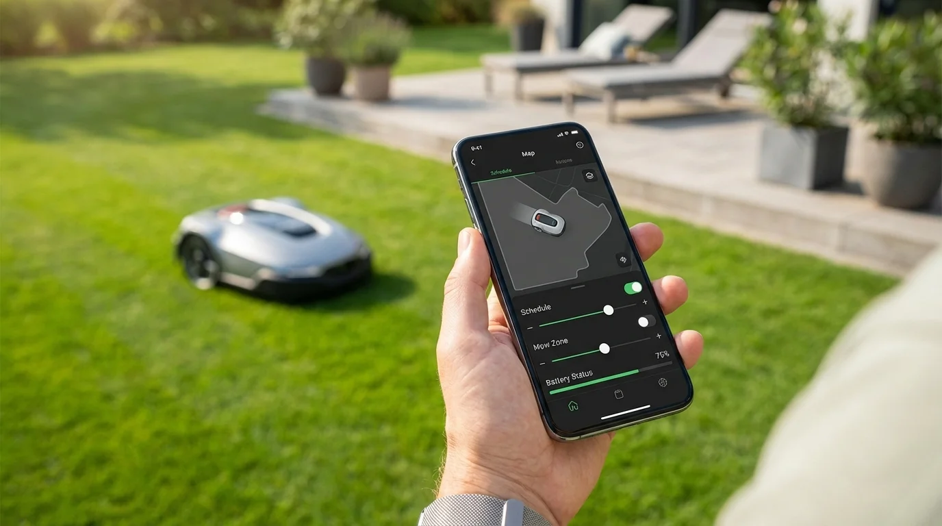 Contrôle et programmation du robot tondeuse via application mobile