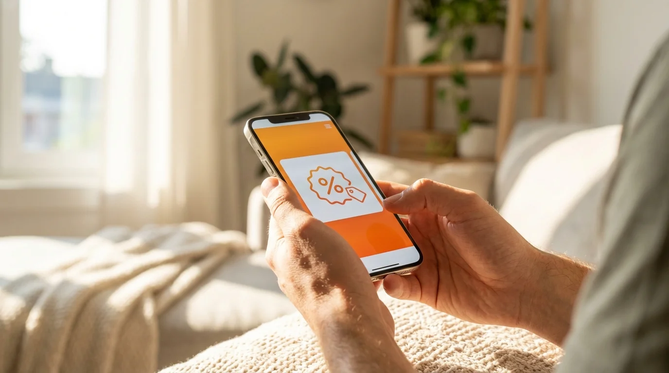 Interface de l'application Temu montrant le champ de saisie pour un code promo Temu validé