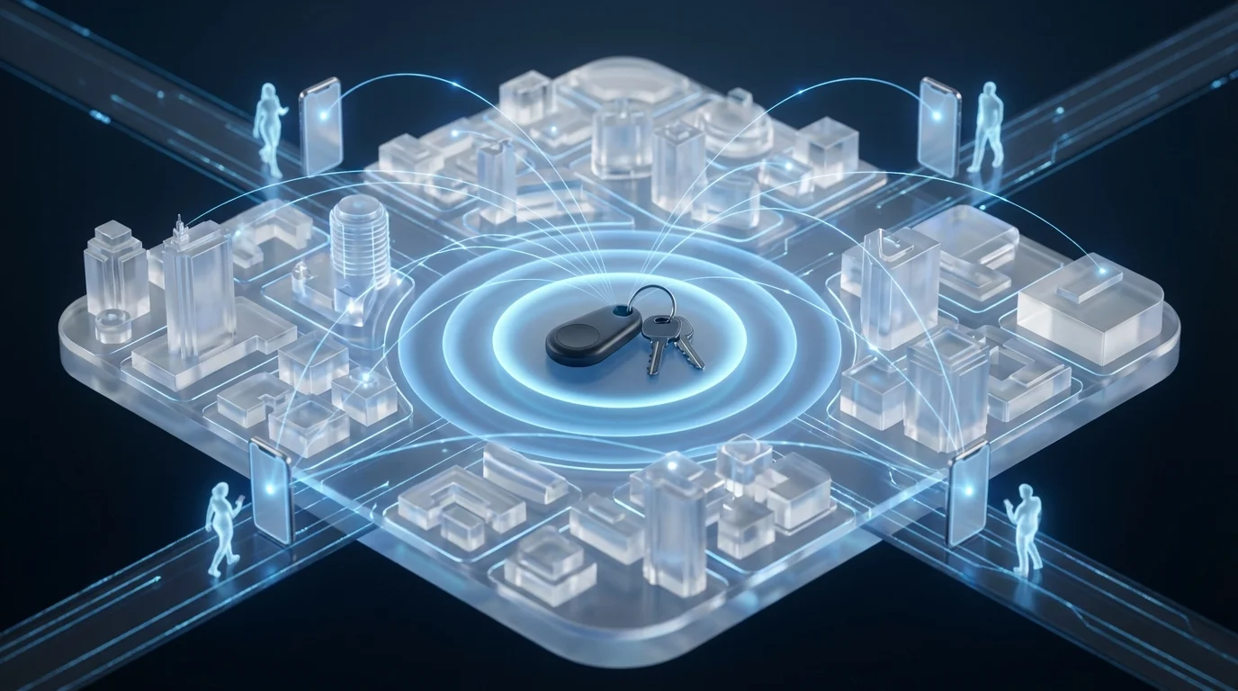 Schéma explicatif du fonctionnement du réseau trackr.fr tech et de la localisation communautaire