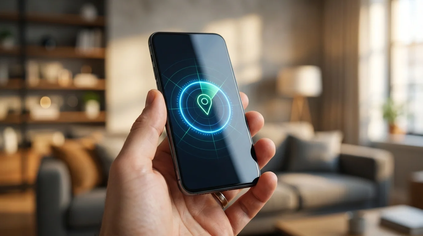 Interface de l'application trackr.fr tech montrant la localisation d'objets perdus sur carte